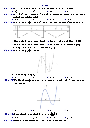 Các đề luyện thi Toán 12 (Đề 136 kèm đáp án)